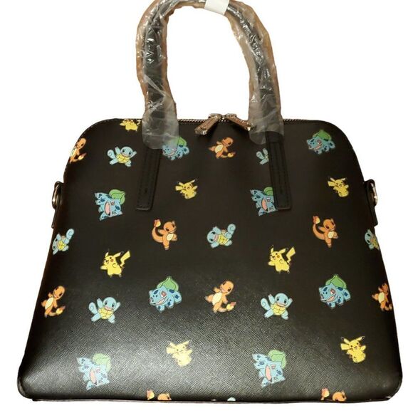 Loungefly Pokemon OG HEART LOGO Black Shoulder, Crossbody Bag - Picture 4 of 7